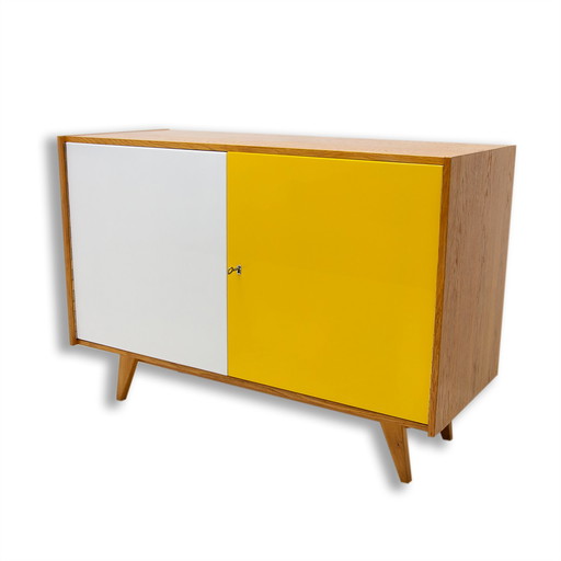 Gelbes und weißes U-450 Sideboard von Jiri Jiroutek für Interier Praha, 1960er Jahre