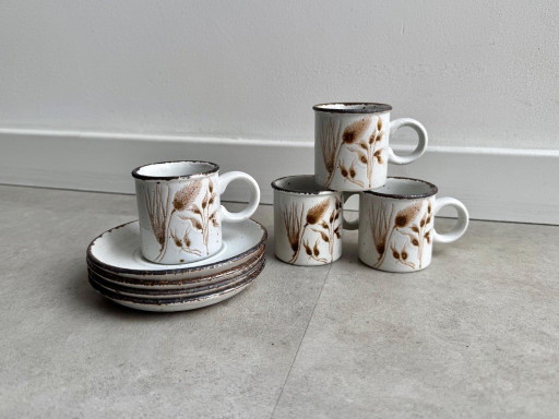 4 tazze e piattini da espresso vintage Stonehenge Midwinter Wild Oats – servies, Ceramic (photo 2 of 5)