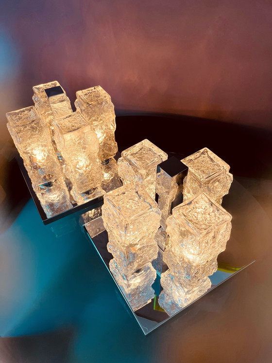 Image 1 of Hillebrand 70’s Ice Cube plafonierre