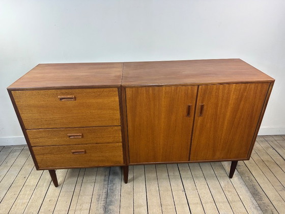 Meuble en Teck Kempkes Vintage Pays-Bas Années 60 – Buffet bas, Wood (photo 2 of 13)