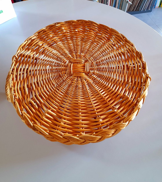 Image 1 of Vassoio in rattan intrecciato, 1960