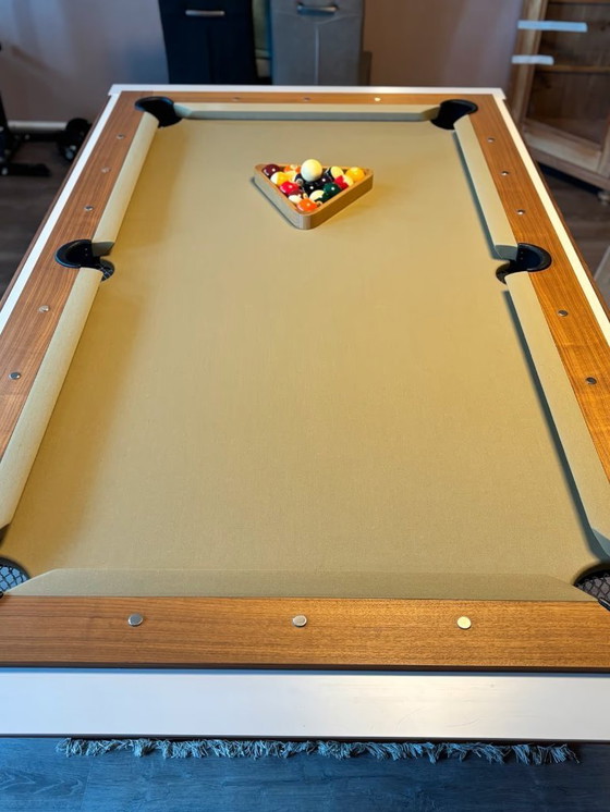 Image 1 of Lissy 6ft Pool table table à manger avec plateau en ardoise et accessoires