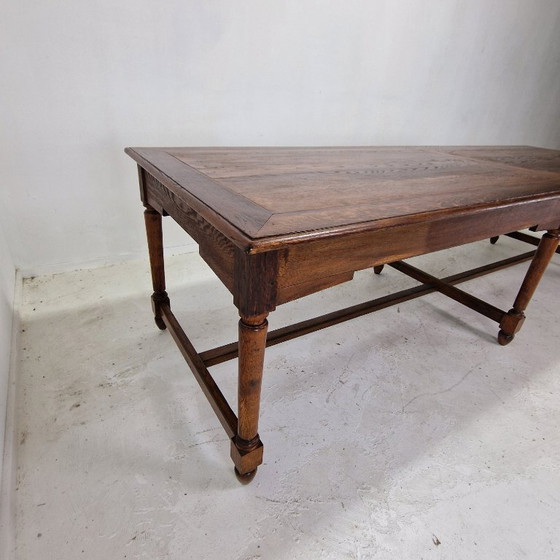 Image 1 of Élégante et très grande table à manger de monastère antique française, XIXe siècle