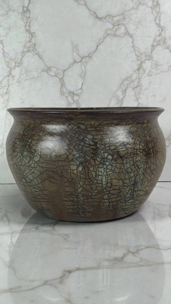 Steengoed pot gesigneerd Anne Marie Sybesma Alias MIEP La Borne – Plantenbak, Porcelain, Organic Modern (photo 9 of 9)