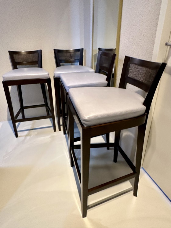 Promemoria Caffè by Romeo Sozzi barkruk barkruk 4 stuks – Barkrukken, Wood, Leather (photo 3 of 12)