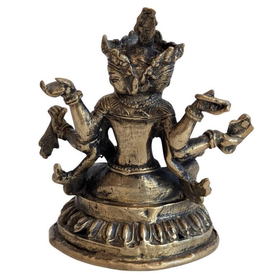 Ushnishavijaya – Boeddhistisch bronzen beeld lot 144 – Beeldhouwkunst (photo 4 of 8)