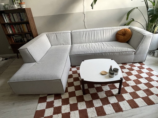 Moderne hoekbank modulair lichtgrijs