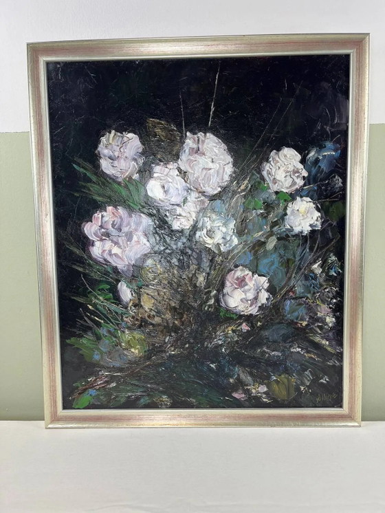 Blumenstrauß-Arrangement – Gemälde & Zeichnungen, Canvas (photo 6 of 9)