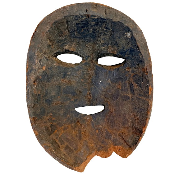 Antique Nepalese Shaman's Mask – Himalayan Wooden Face Mask – Sculpture (photo 2 of 6)