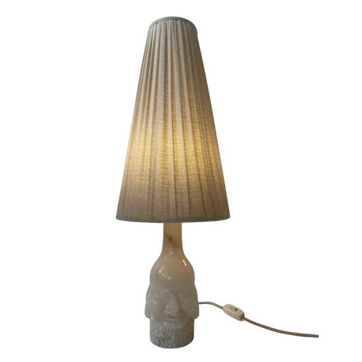 Alabaster table lamp – sculptural design