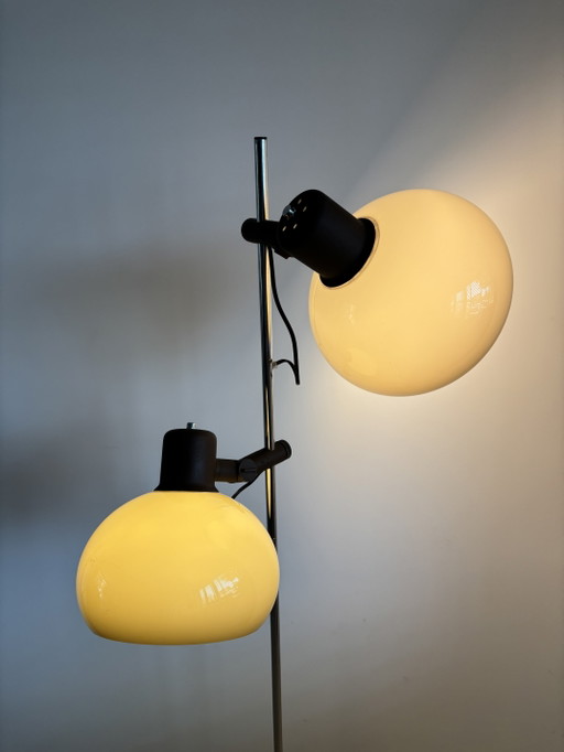 Vintage Space Age Mushroom Herda Stehleuchte – vloerlampen, Metal, Chrome (photo 2 of 12)