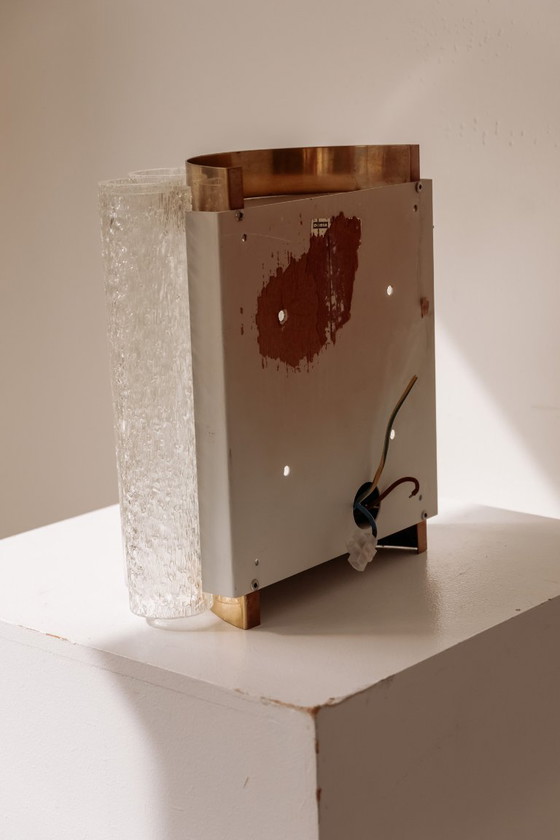 Lampada da parete vintage Doria Leuchten con tubi in vetro ghiaccio – Applique, Glass, Metal (photo 7 of 8)