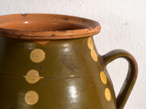 Pair of Vintage Glazed Ceramic Jugs, Central Europe, circa 1930, Crockery, Red (photo 7 of 10)