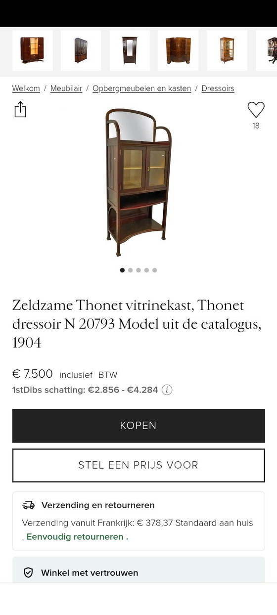 Image 1 of Vetrina di Michael Thonet, N20793, 1904