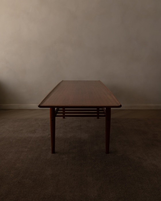 Image 1 of Deense teak salontafel van Grete Jalk met lattenrek, jaren 60