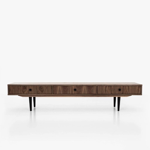 Walnut lowboard 3 drawers - L01