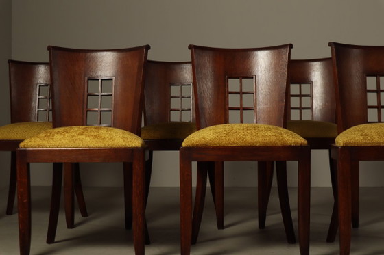 Image 1 of Set of six Art Deco dining chairs, circa 1930