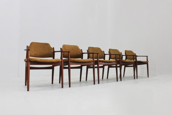 Set Vintage Danish Teak Dining chairs Arne Vodder Sibast – Wood (photo 10 of 11)