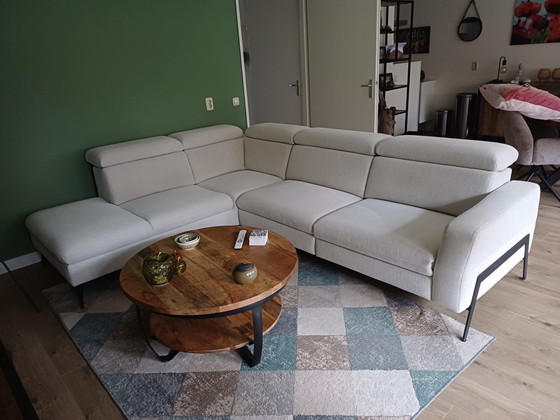 Divano angolare Mees - Crema - 282*230cm – Van Niels Wonen & Meer, Divani angolari, Tessile, Metallo (photo 2 of 5)