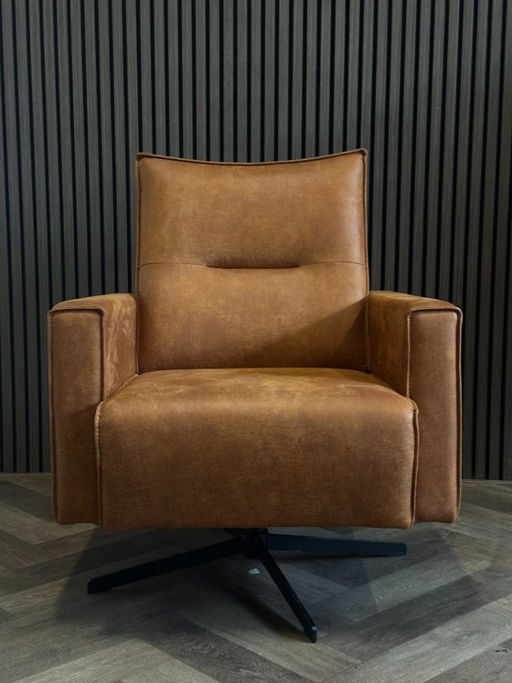 Swivel Armchair Dover Cognac 75x75cm – sitdesign, Swivel chairs, Textile (photo 2 of 8)