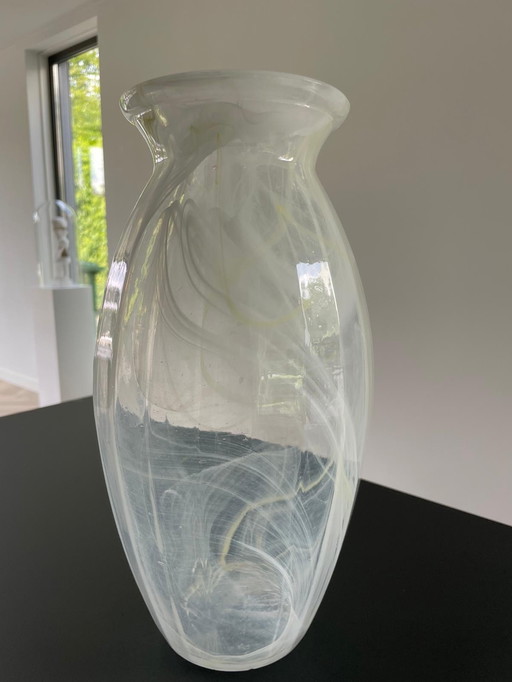 Unique semi-transparent vase, 30 cm high