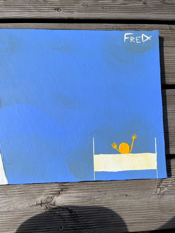 Image 1 of Acrylique sur chassis entoilé.  Format 60x30cm 