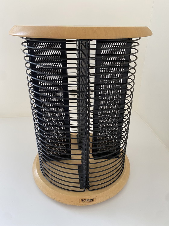 Image 1 of Vintage Techpoint rotating CD rack in Memphis style - 1980s