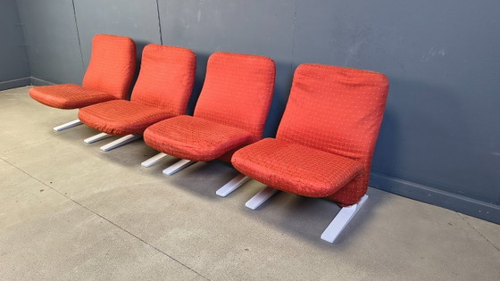 Image 1 of Pierre Paulin Concorde chairs, set of 4, 1960s