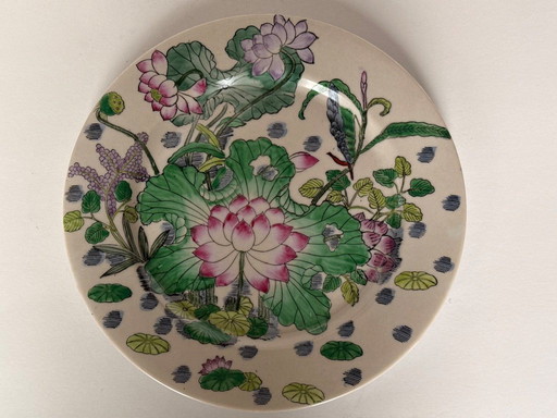 Assiette en porcelaine décorative peinte à la main, style chinois vintage