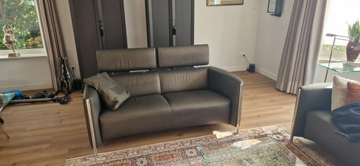Leolux Goncharov 2-Sitzer-Sofa mit Hocker
