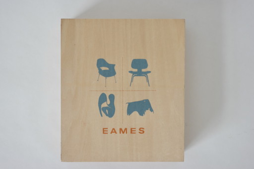 Vitra, Eames Rubber Stamp Set in Original Wooden Box