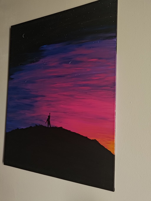 Peinture "tendre vers l'espoir"