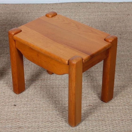 Image 1 of Pair of solid elm bedside tables dating from the 1980s