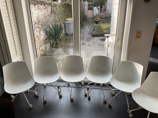 6 sillas MDF Flow de Jean-Marie Massaud