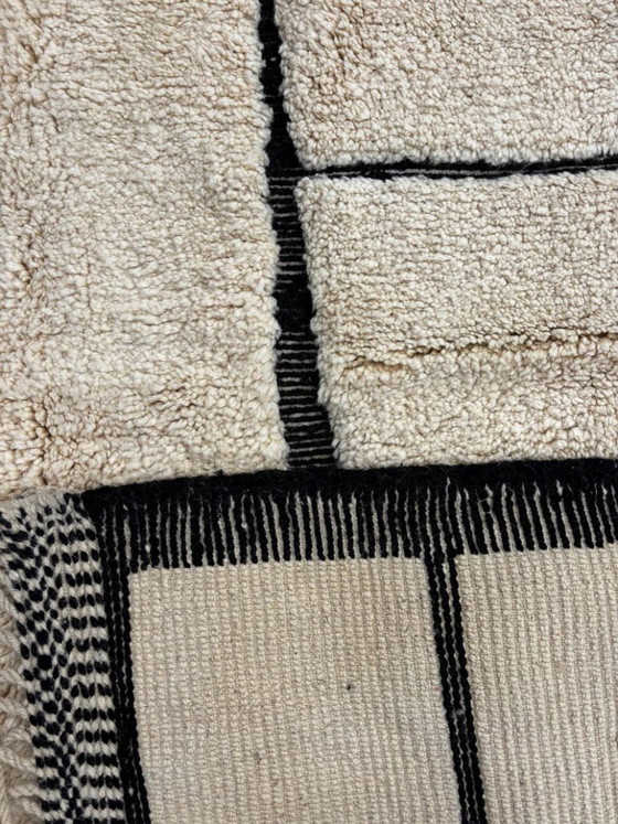 Image 1 of Beni ourain rug, Authentic Moroccan rug, Berber carpet, Genuine Wool rug 3X2m, Handmade rug, Beni ourain style, Area rug, 