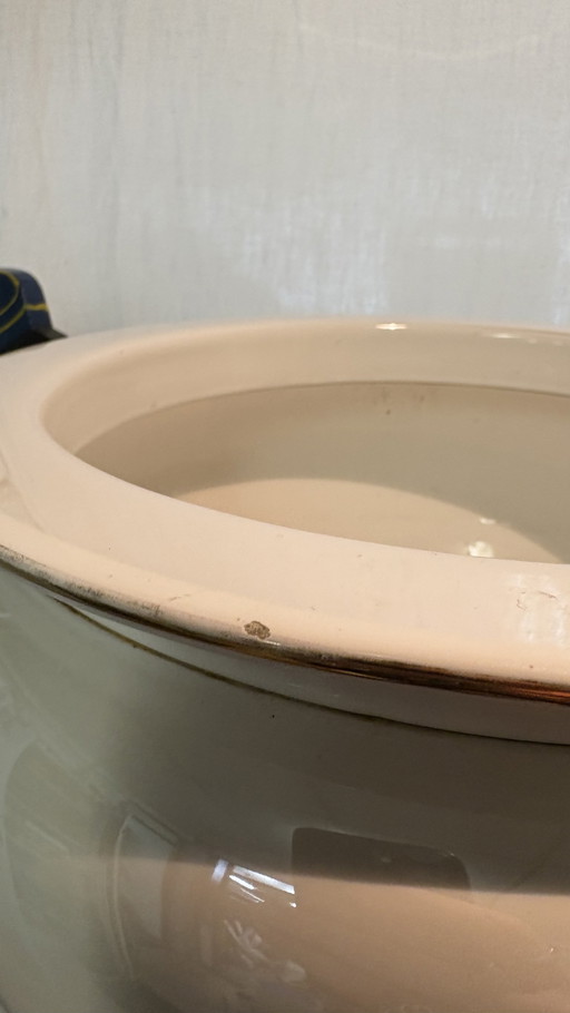 Italian Designpot | Bosa Ceramics - White with Gold accent.
