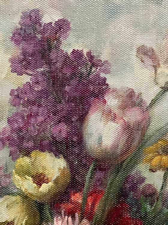 A. Lombaert. Painting "Bouquet". – Paintings & Drawings, Canvas (photo 4 of 6)