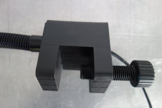 Image 1 of Vintage black and red clip-on desk lamp