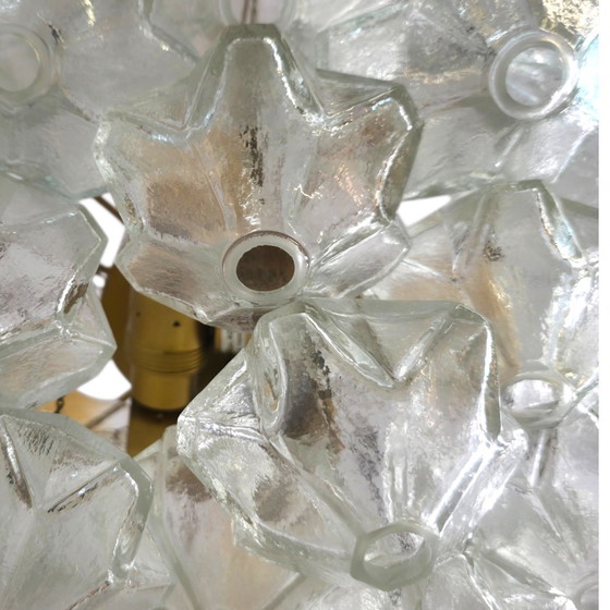 Image 1 of Lámpara Kalmar Franken Pagoda de los años 60, cristal raro con latón.