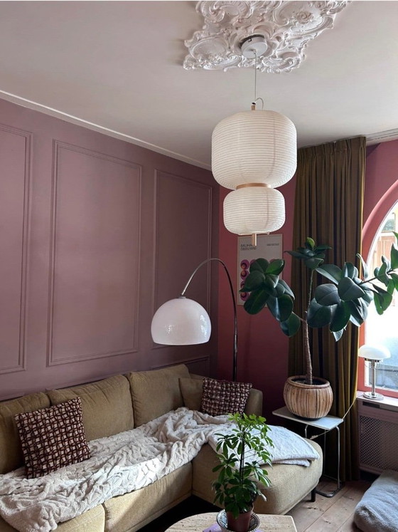 Bellissima grande lampada ad arco vintage in vero stile anni '70 / Space Age. – Lampade da terra, Marble (photo 7 of 18)