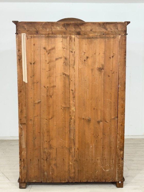 Image 1 of Beautiful Art Nouveau wardrobe / wooden cabinet / linen cupboard / vintage wardrobe