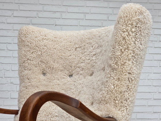 Anni '60, design danese di Alfred Christensen, rivestito, pelle di pecora. – Poltrone, Other (photo 16 of 18)