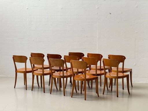 Juego de 6 sillas de madera de A.G. Möbelfabrik Horgen-Glarus, 1924