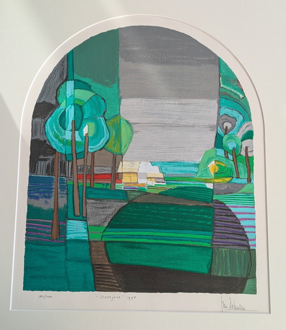 Image 1 of Ton Schulten lithografie "Voorjaar 1995"