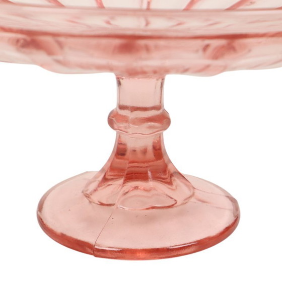 Image 1 of Art Deco Pink Fruit Bowl Rosaline