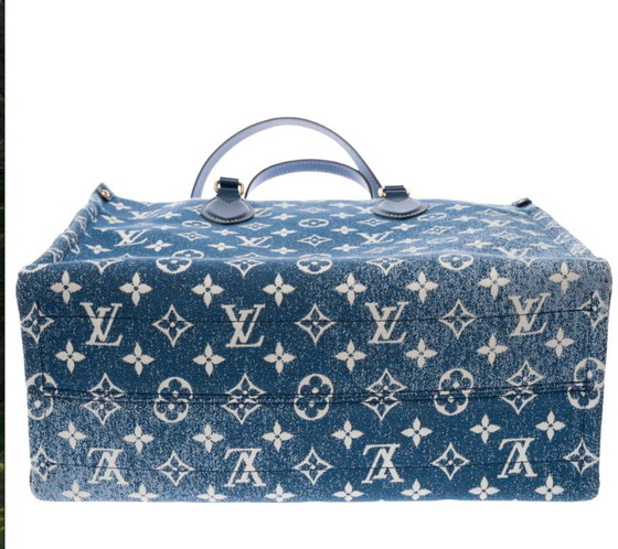 Image 1 of Borsa LOUIS VUITTON Onthego en Denim Bleu - 103480 Prezzo di vendita