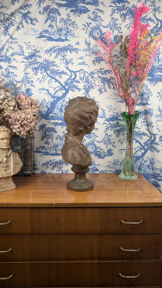 Image 1 of Buste en Terre Cuite d'Alexandre Brongniart d'Après Jean-Antoine Houdon