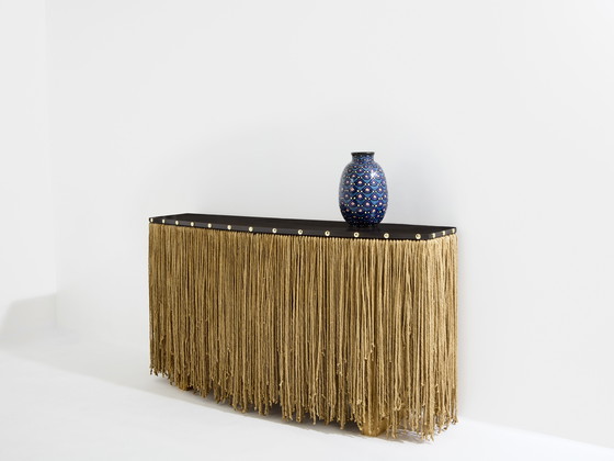 Image 1 of Sergio Ponzio IV Metal and Ropes Console Table 1970s