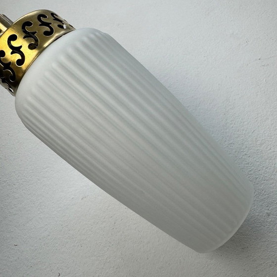 Image 1 of SET VAN 3 VINTAGE OPALINE WANDLAMPEN