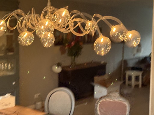 Lamp met glazen bollen